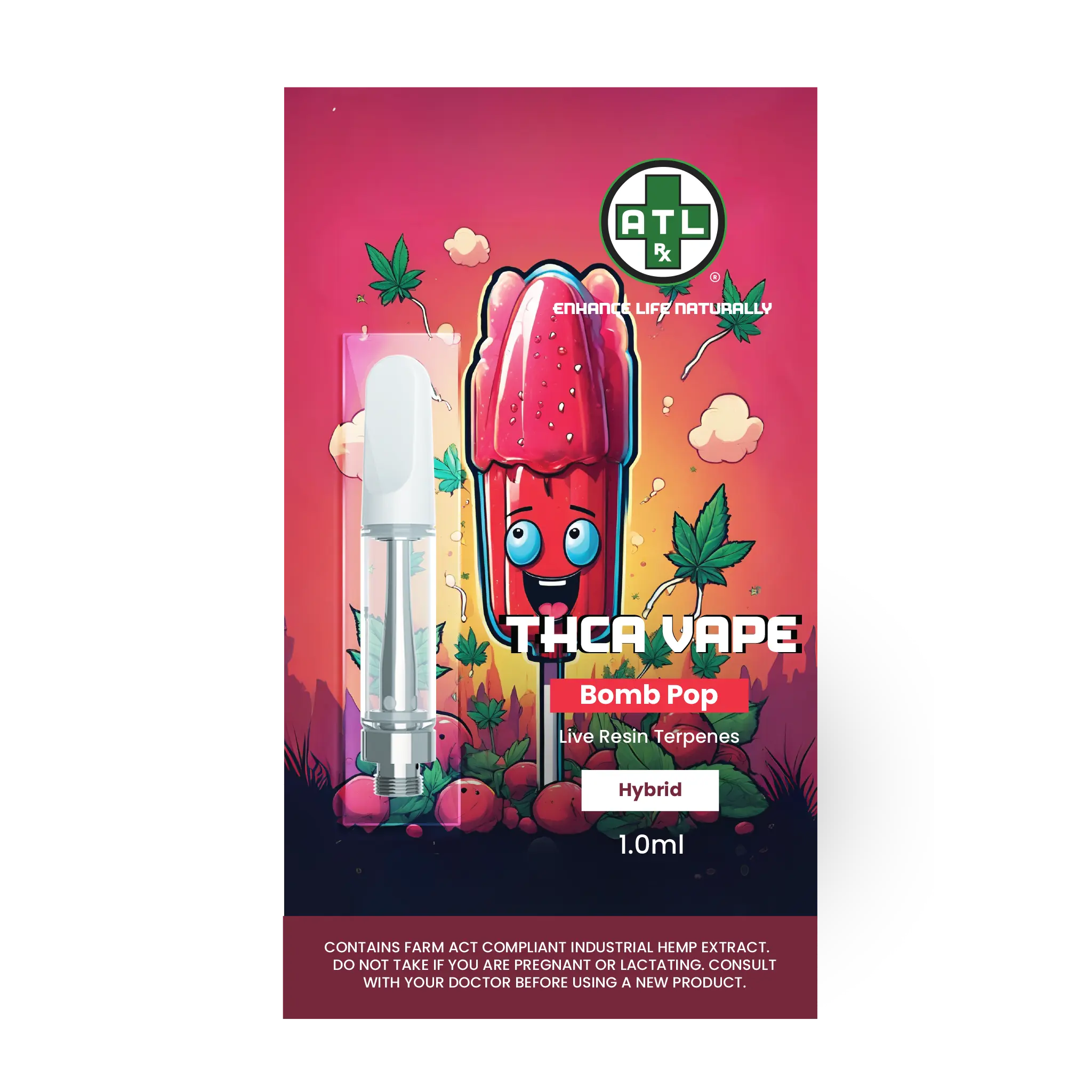 ATLRx Bomb Pop THCa Vape Carts