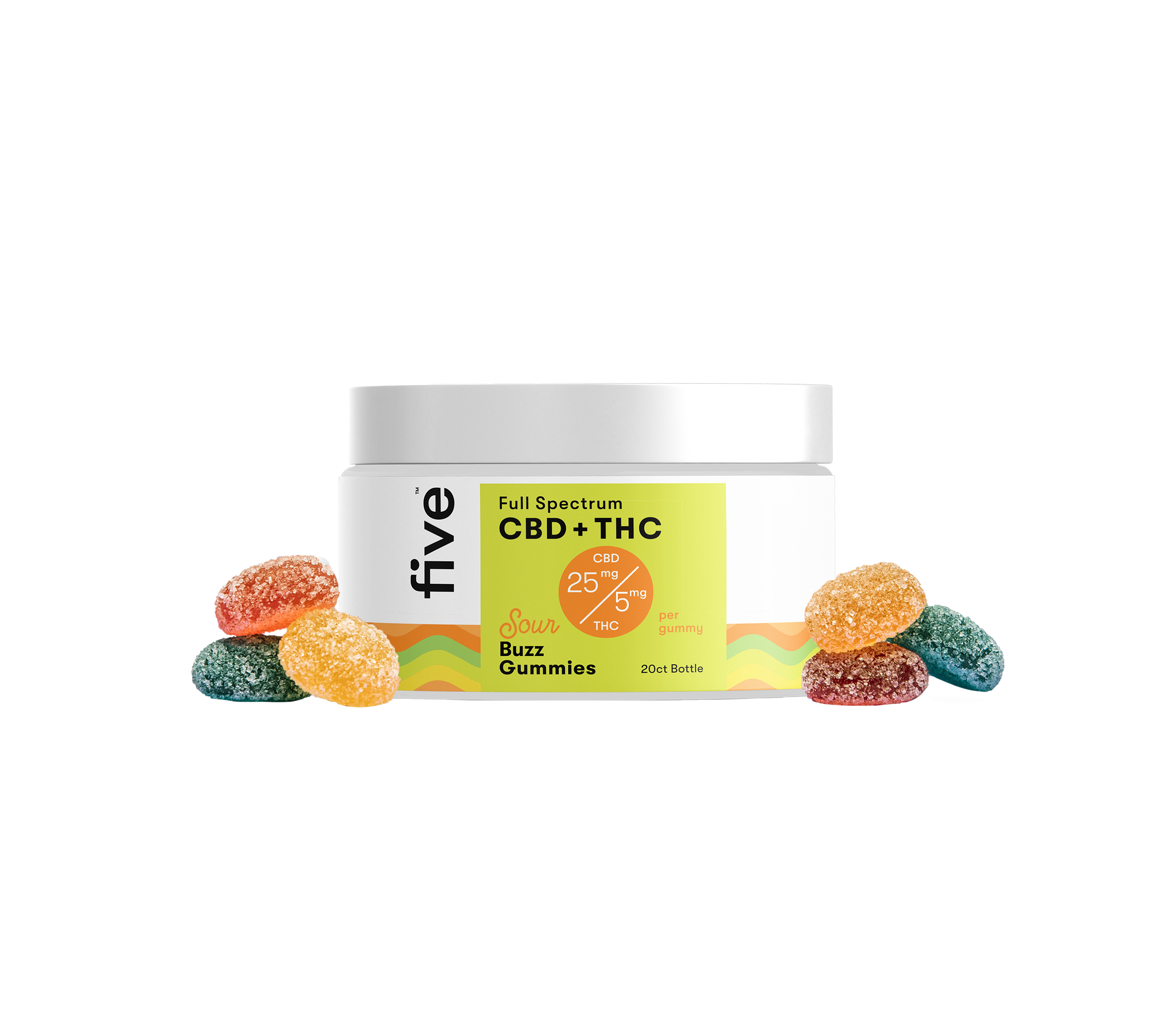 Five CBD Full Spectrum CBD + THC Gummies [Free]