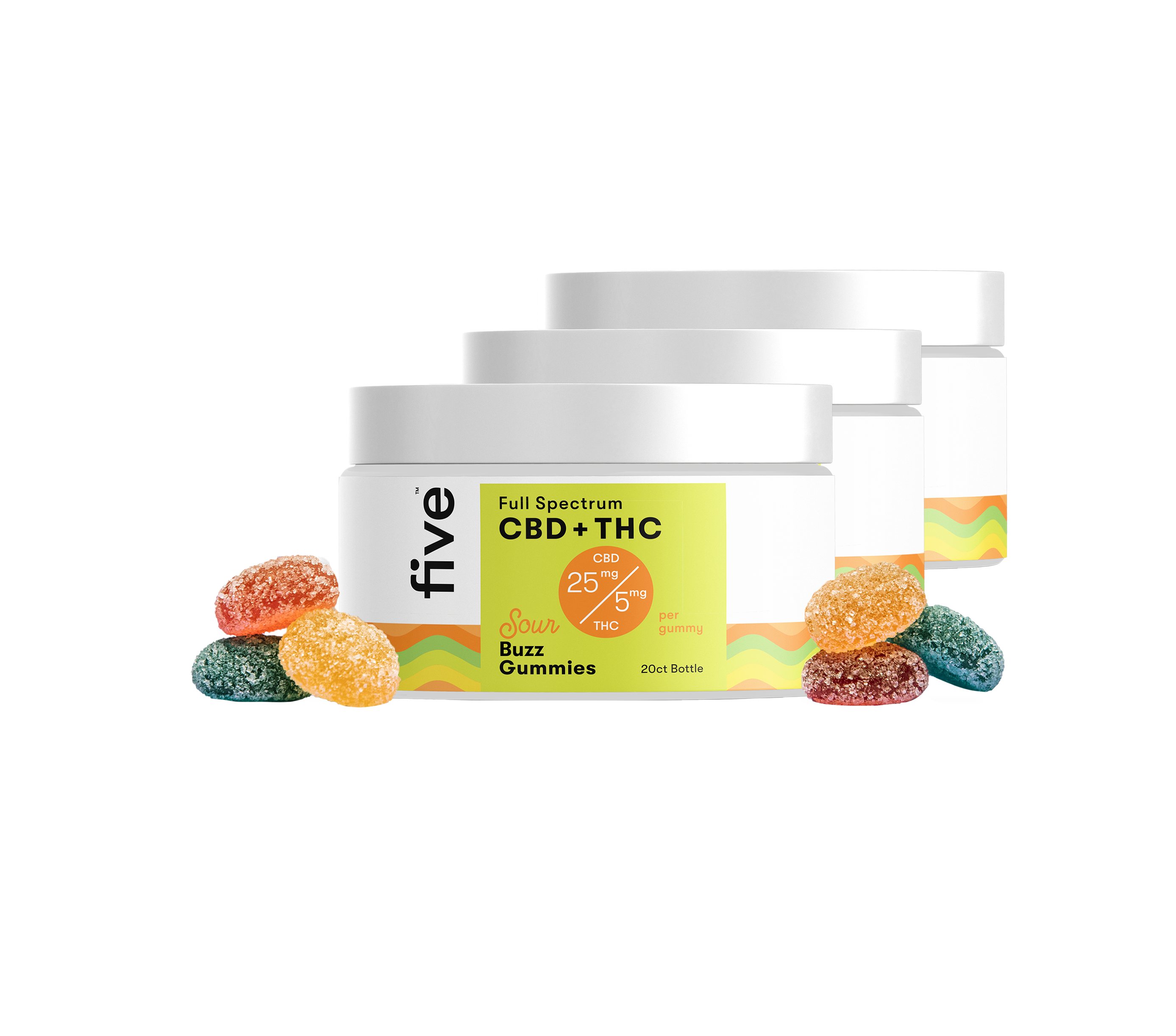 Five CBD Full Spectrum CBD + THC Gummies [Free]