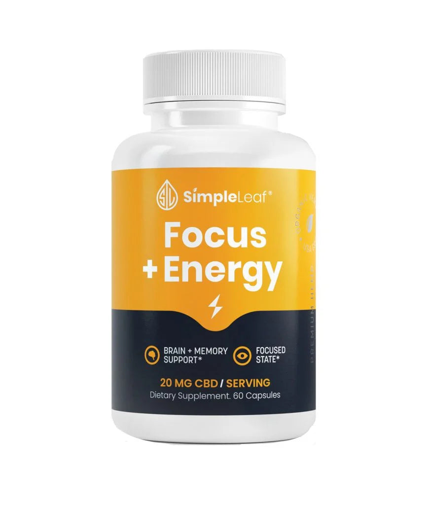 Simple Leaf Energy & Mood CBD Capsules - 1200mg Best Price