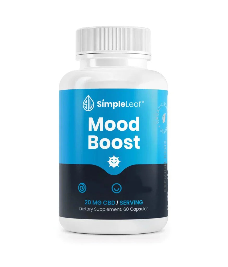 Simple Leaf Energy & Mood CBD Capsules - 1200mg Best Price