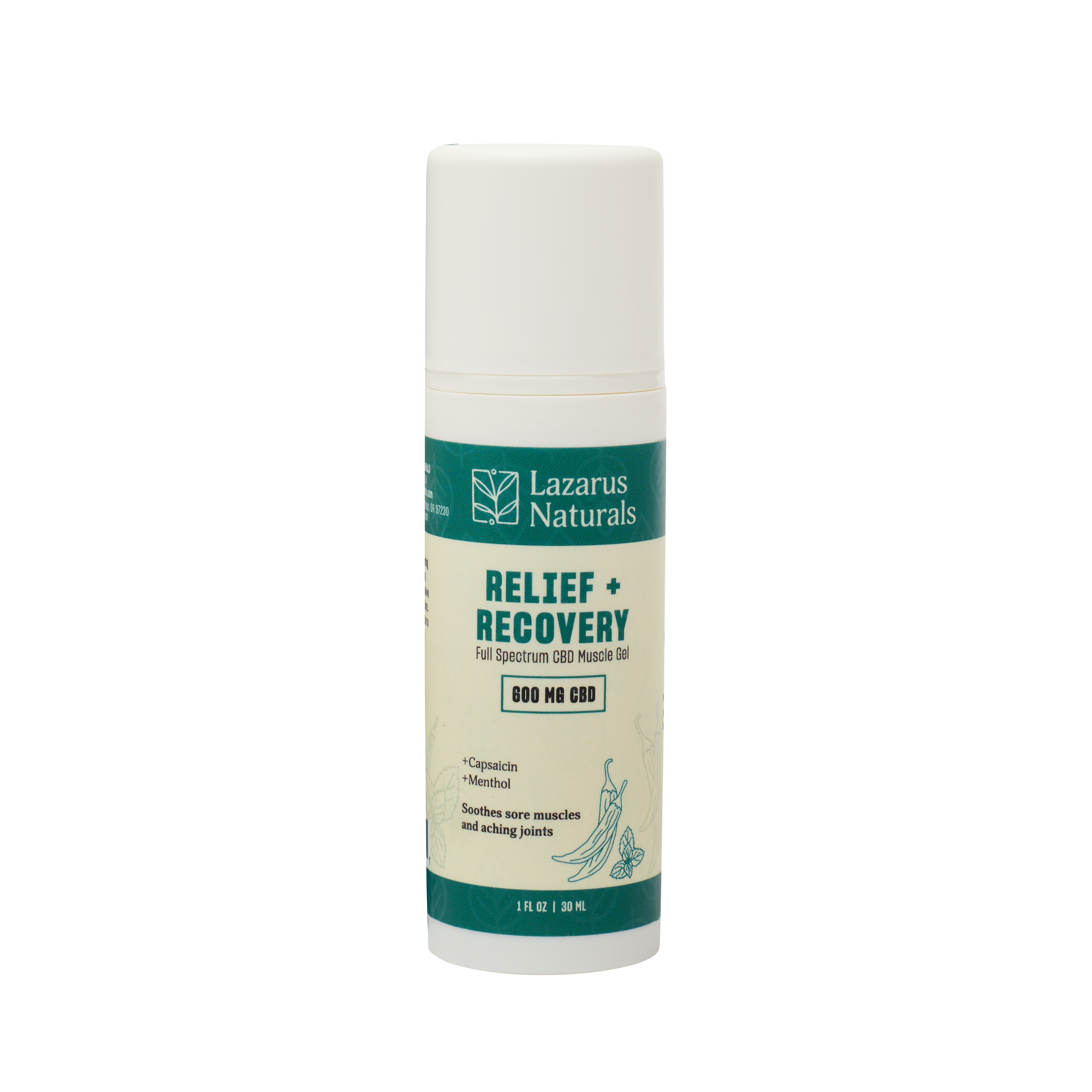 Lazarus Naturals CBD MUSCLE GEL, RELIEF + RECOVERY