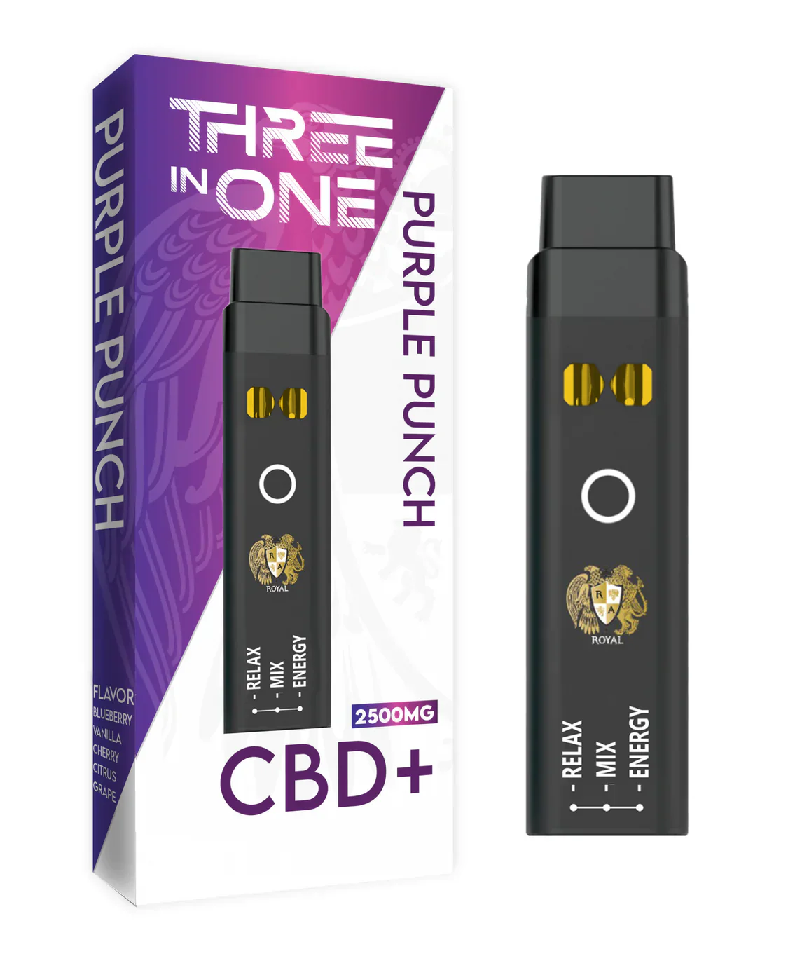 RA Royal CBD | CBD Three Strains In One Disposable Vape - 2500mg Best Price