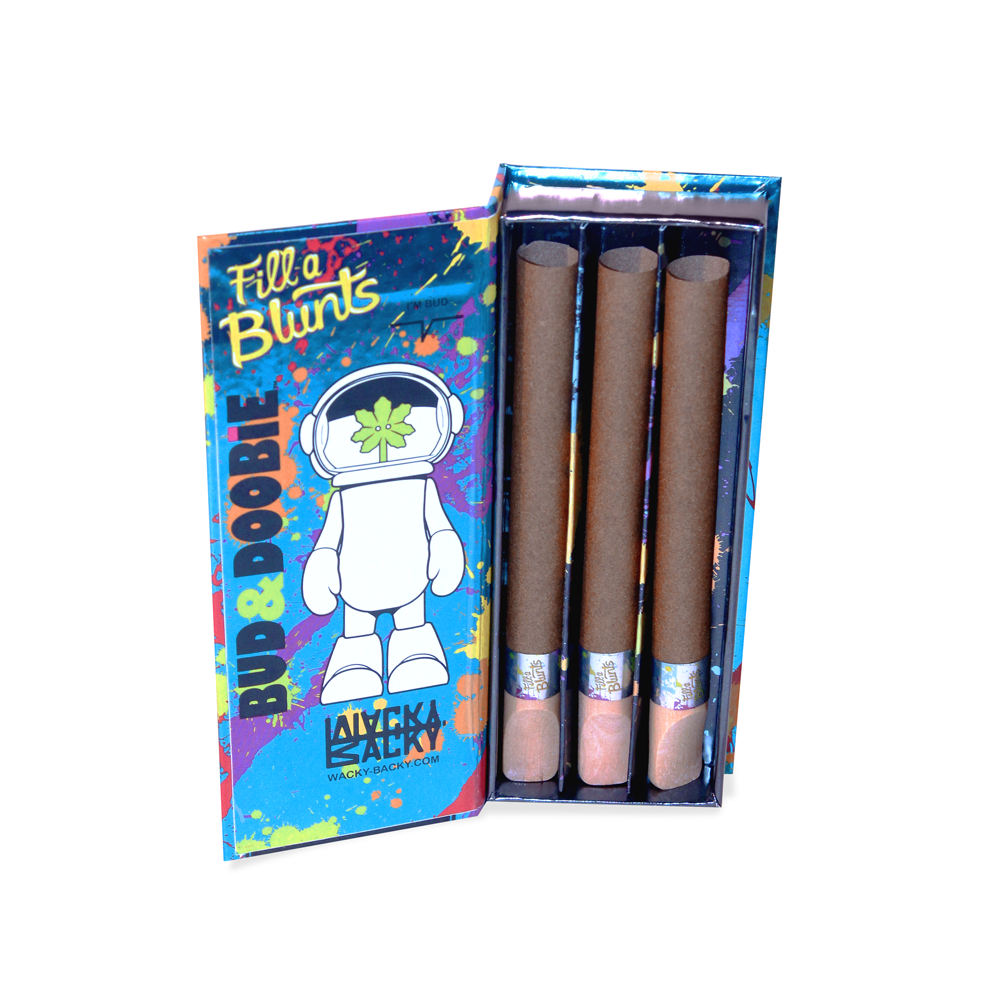 Artlanta Limited Edition - Fill-a Blunts 2 Gram Fatty Hemp Wrap Pre Rolled Tubes with Wood Tips [Pack of 3 Tubes]