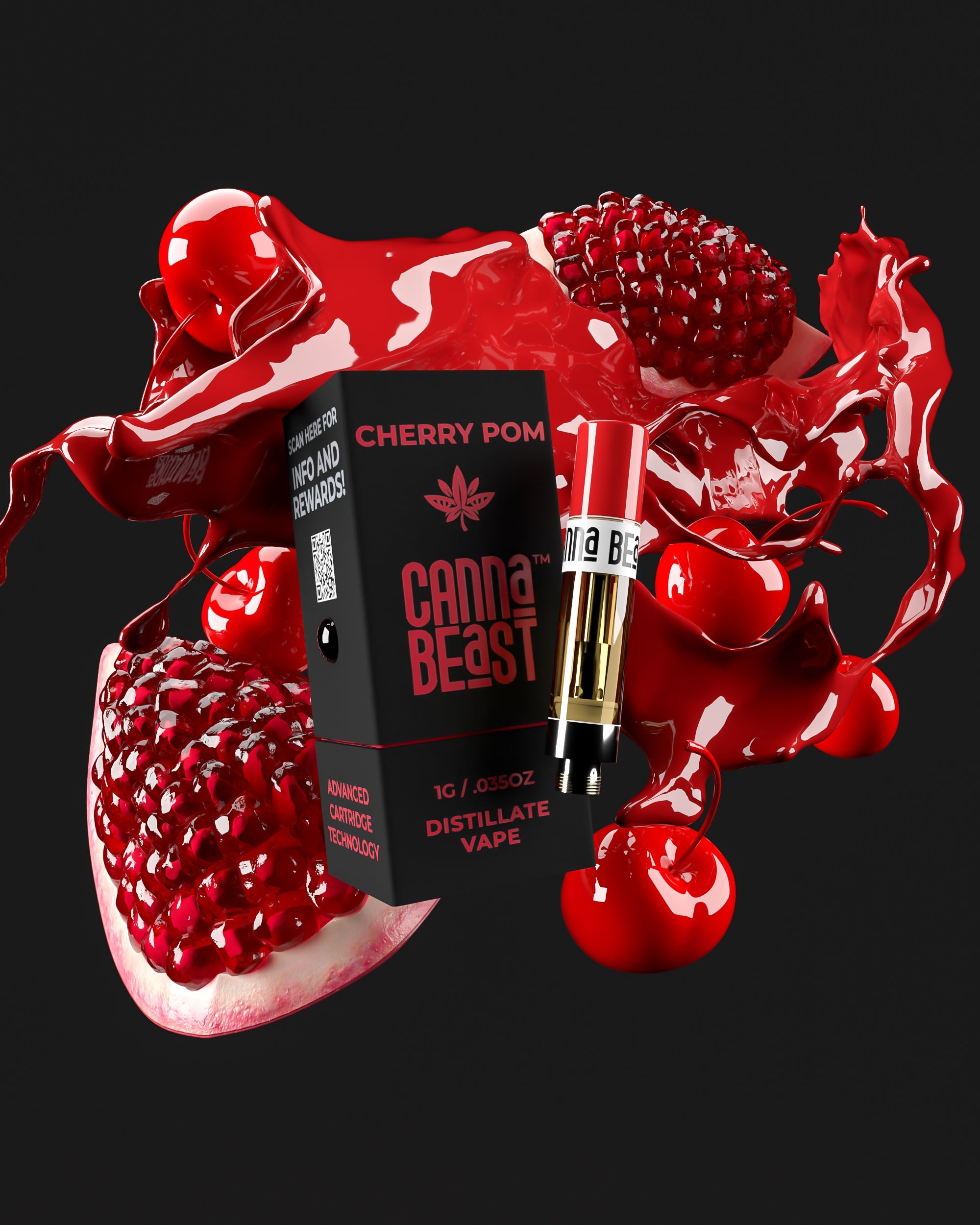 Eighty Six Canna Beast – Cherry Pom Delta-9 THC Vape Cartridge Best Price
