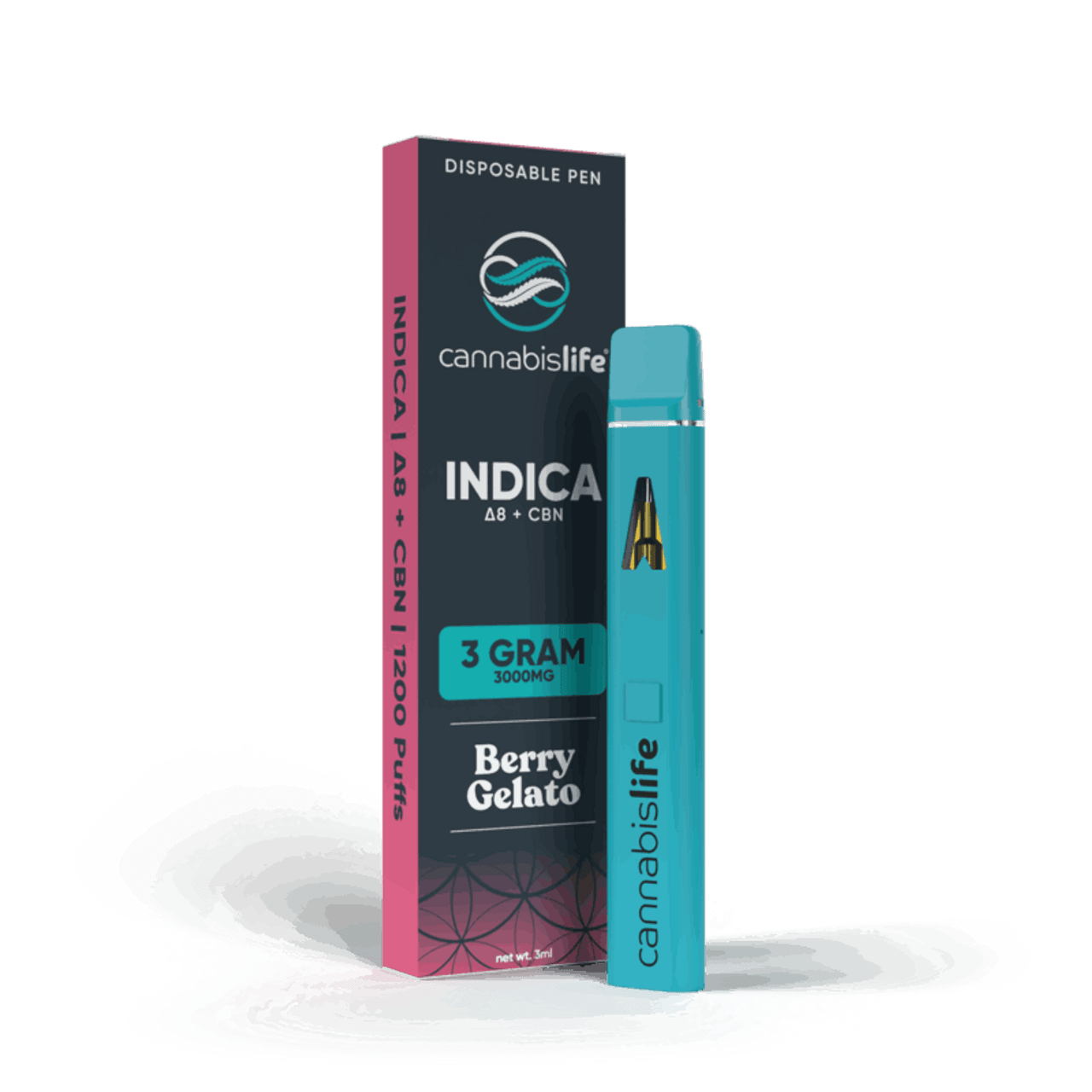 Berry Gelato Indica Delta 8 Disposable Vape Pen 3ml Best Price