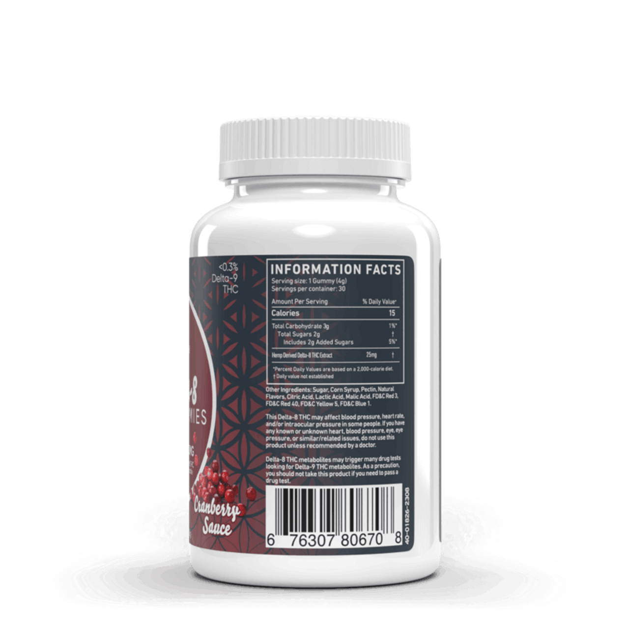 Cranberry Sauce Delta 8 Gummies 30ct 750mg Best Price