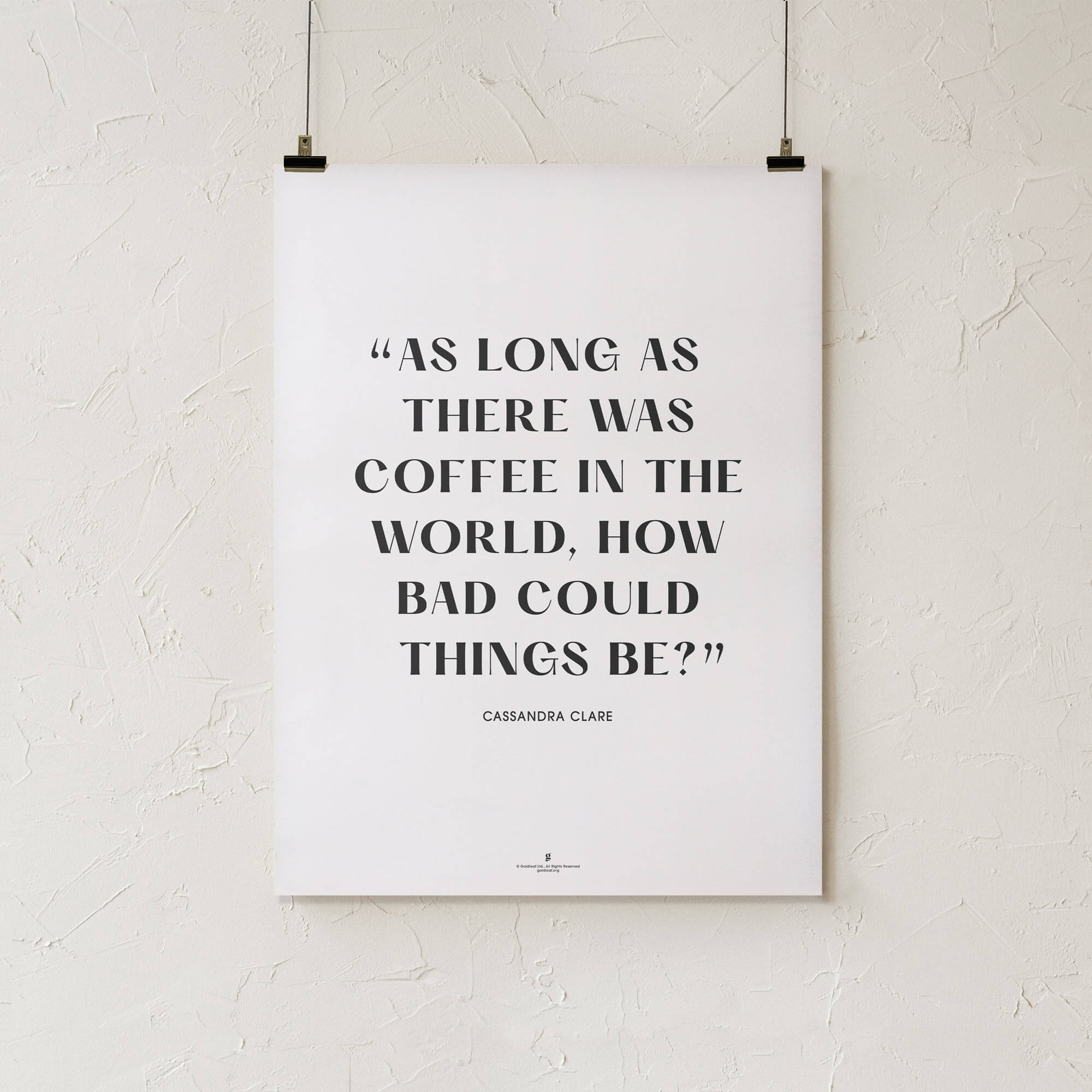 GoldLeaf Cassandra Clare Quote Print