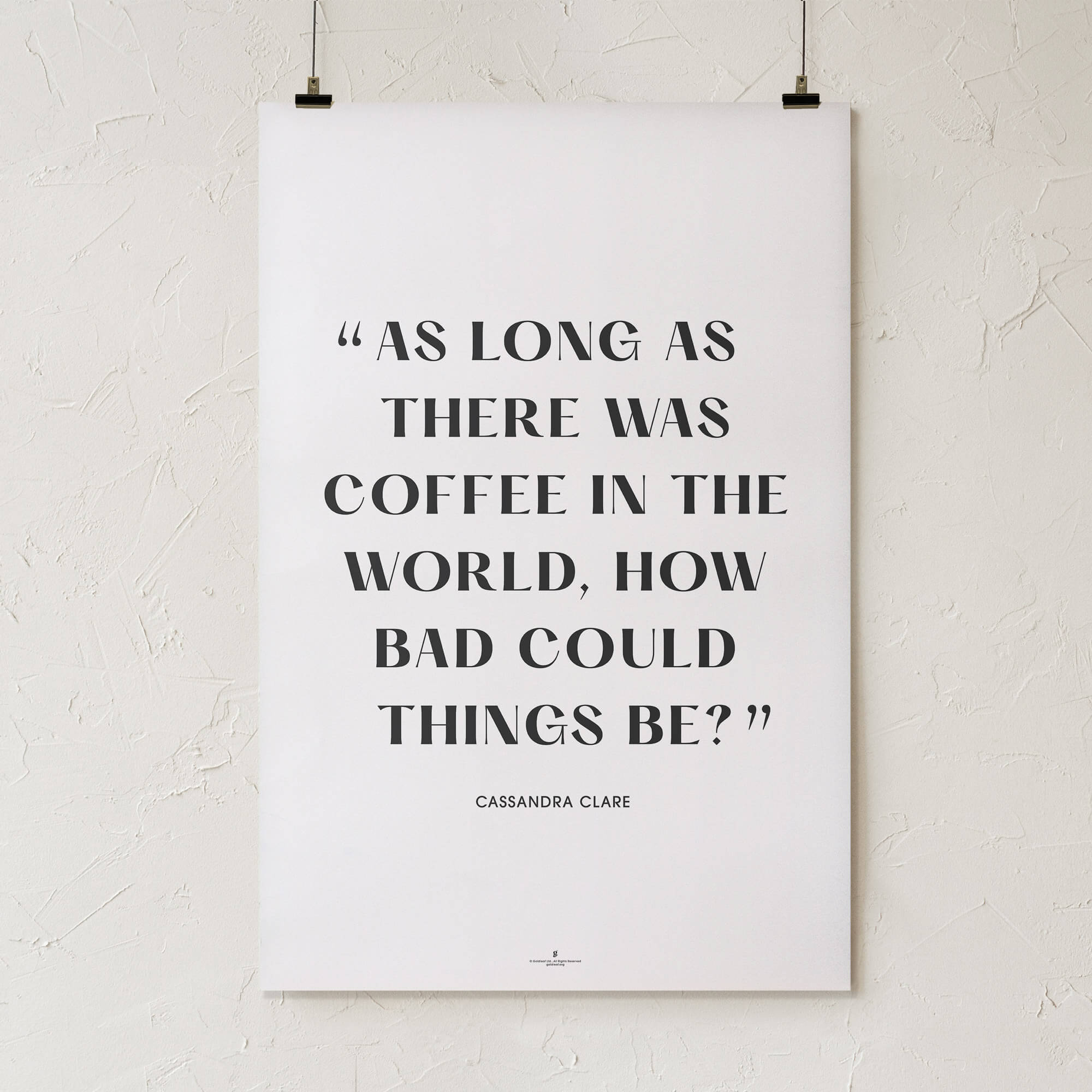 GoldLeaf Cassandra Clare Quote Print