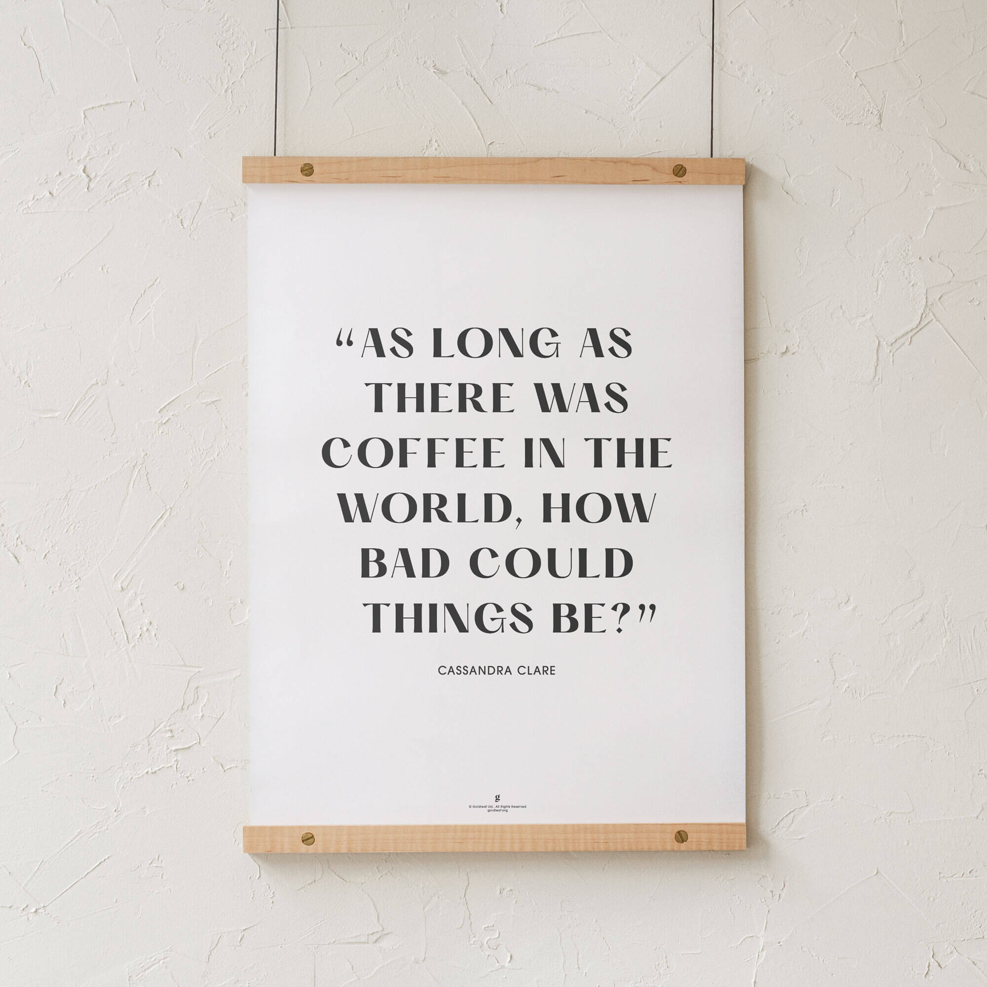 GoldLeaf Cassandra Clare Quote Print