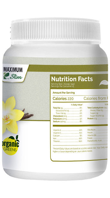 Maximum Slim Organic Fat Burning Meal - Vanilla Bean Best Price