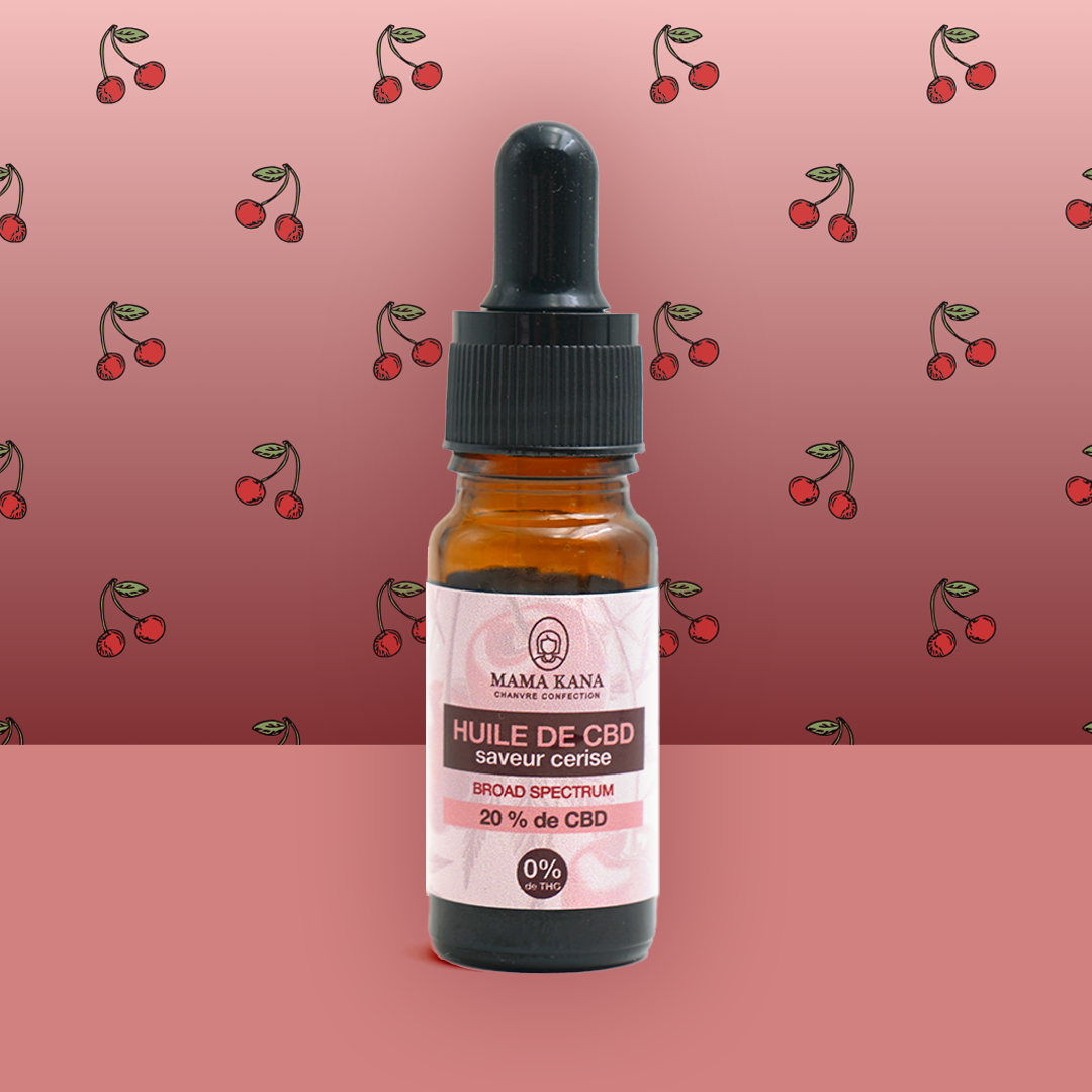MAMA KANA CBD Huile 20% de CBD Broad Spectrum - Cerise 🍒