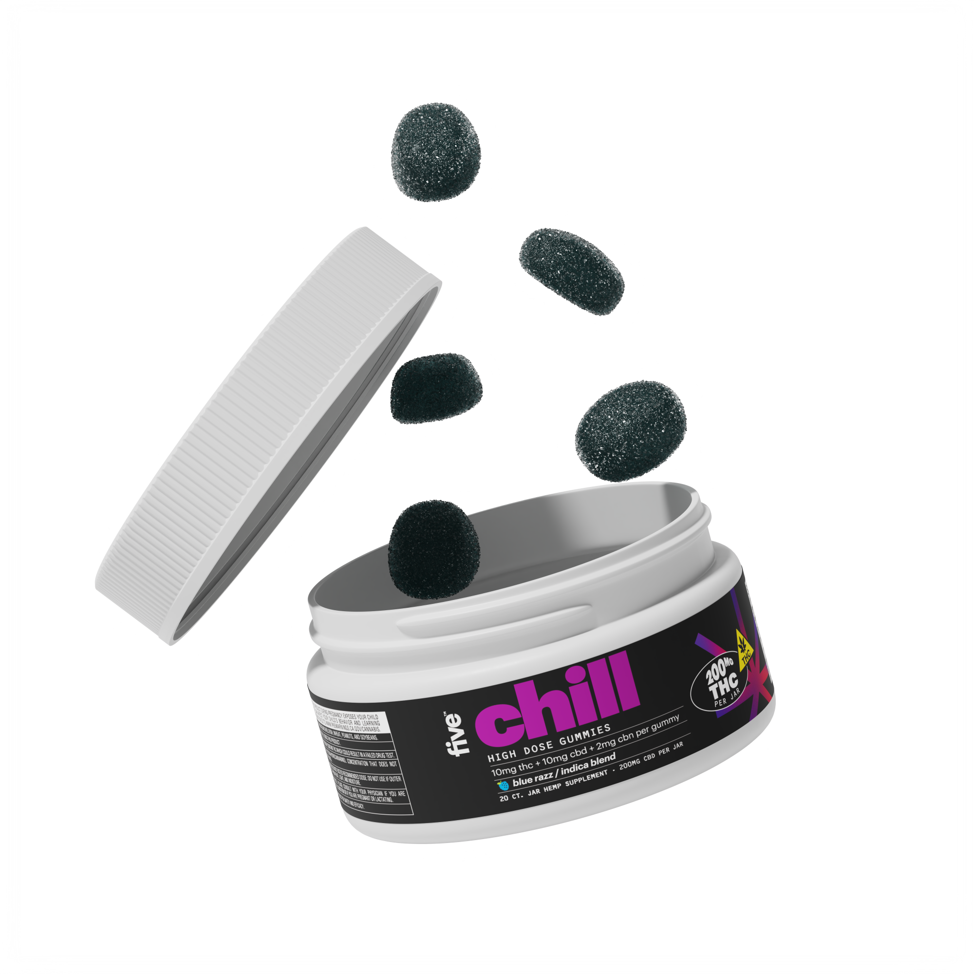 Five CBD indica chill 10mg thc gummies