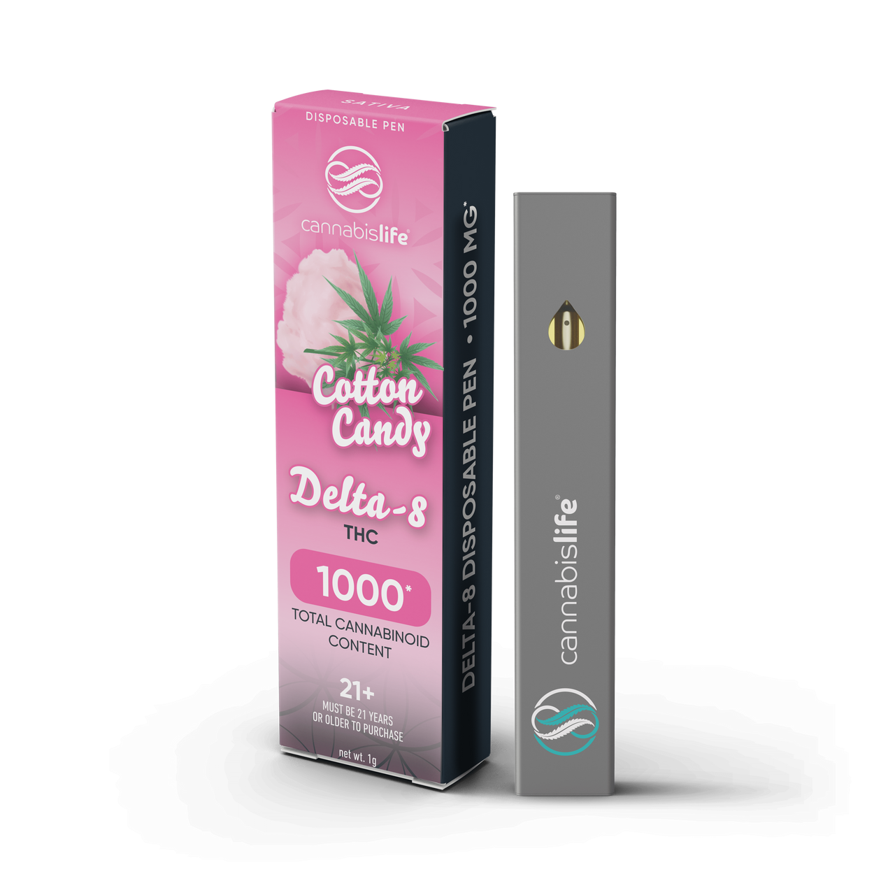 Cannabis Life Cotton Candy Delta 8 Disposable Pen 1000mg