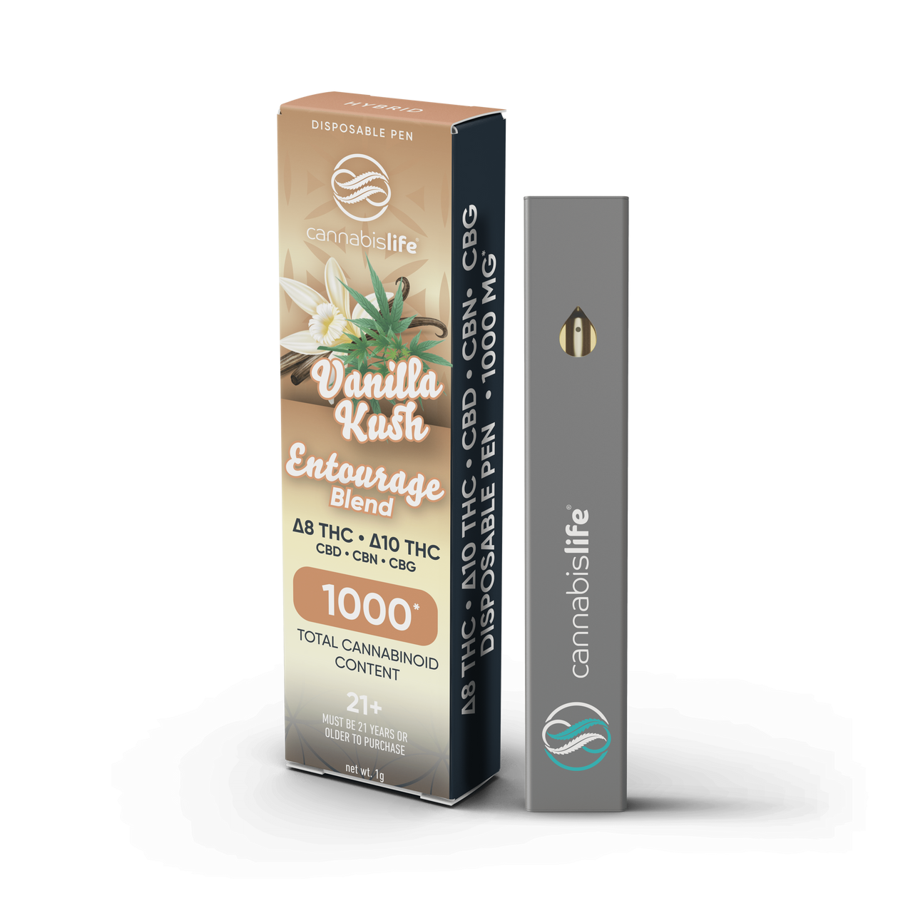 Cannabis Life Vanilla Kush Entourage Disposable Pen 1000mg Best Price