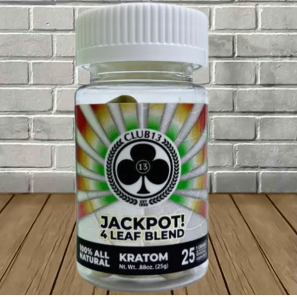 Club13 Jackpot! 4 Leaf Blend Kratom Capsules Best Price