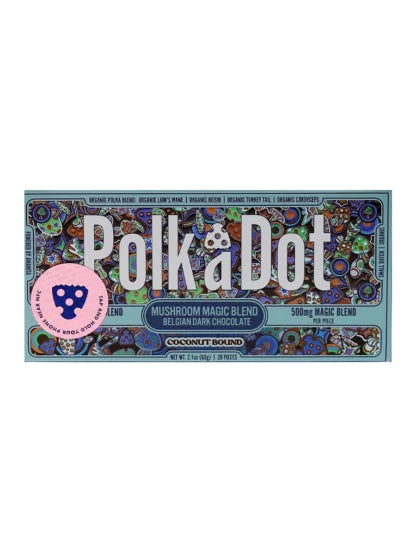 Coconut Blend PolkaDot Magic Mushroom Belgian Dark Chocolate Best Price