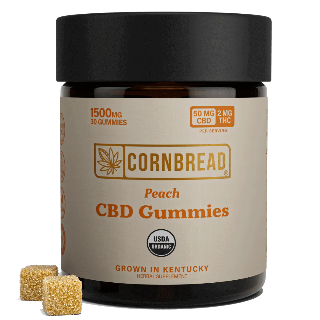 Cornbread Peach CBD Gummies 1500mg