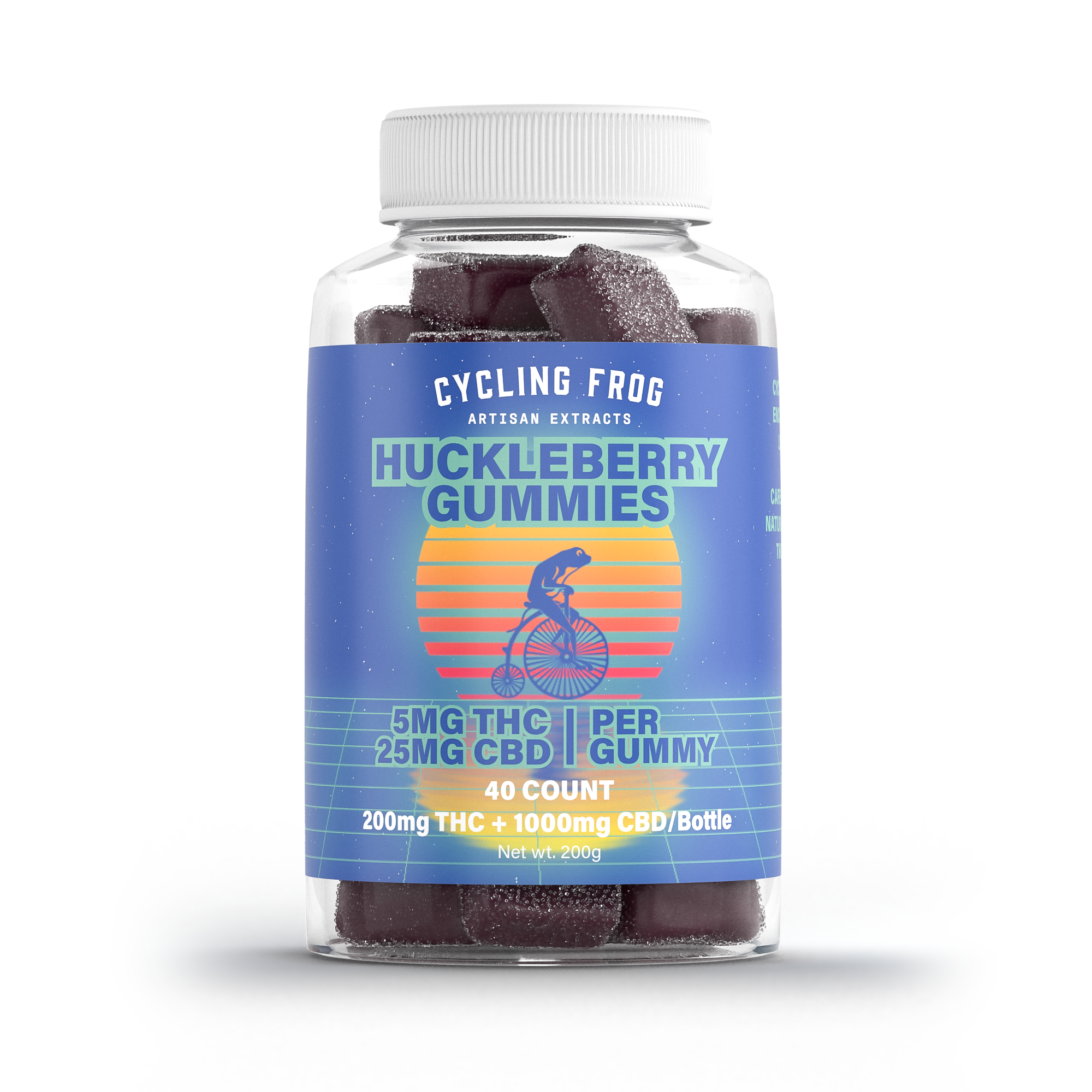 Full Spectrum CBD + Delta 9 THC Gummies – Huckleberry – Cycling Frog