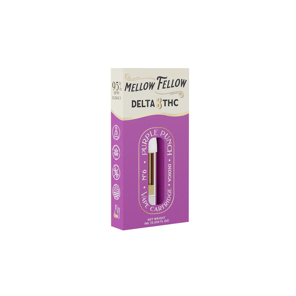 Mellow Fellow Delta 8 1ml Vape Cartridge Purple Punch Best Price