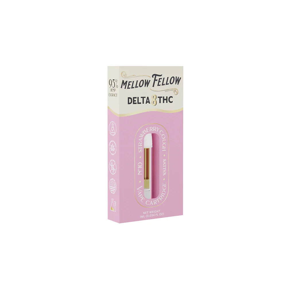 Mellow Fellow Delta 8 1ml Vape Cartridge Strawberry Cough Best Price