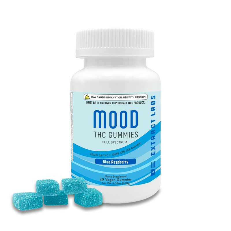 Extract Labs Delta 9 Gummies | Mood Gummies | Blue Raspberry