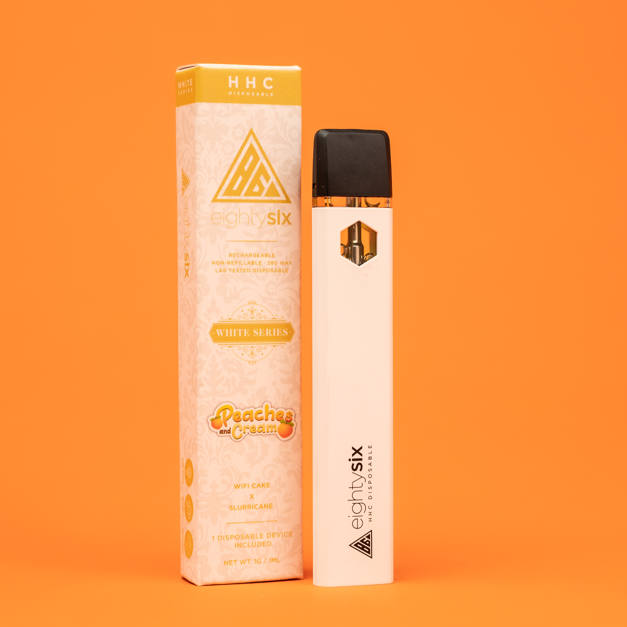 Eighty Six Peaches & Cream HHC 1G Disposable Vape (WiFi Cake) Best Price