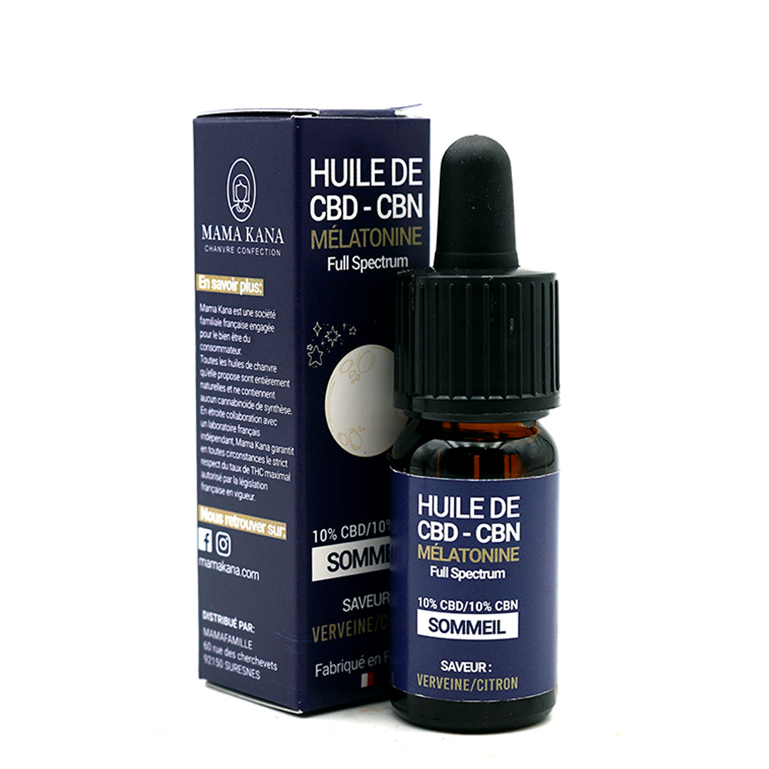 MAMA KANA CBD Huile de CBD et Mélatonine - Sommeil 🌒