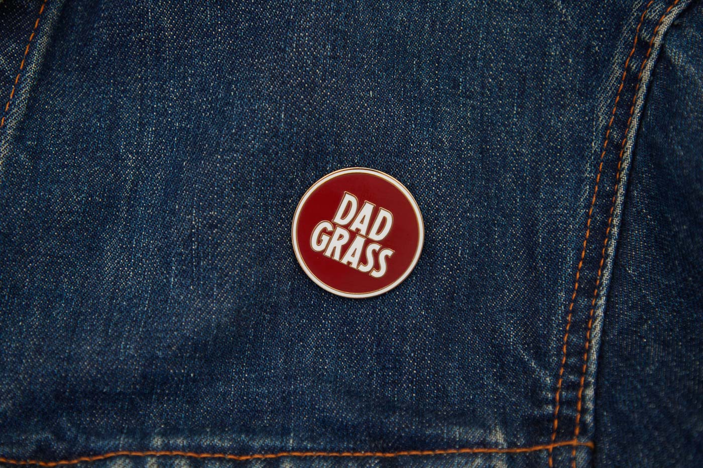 Dad Grass Circle Pin