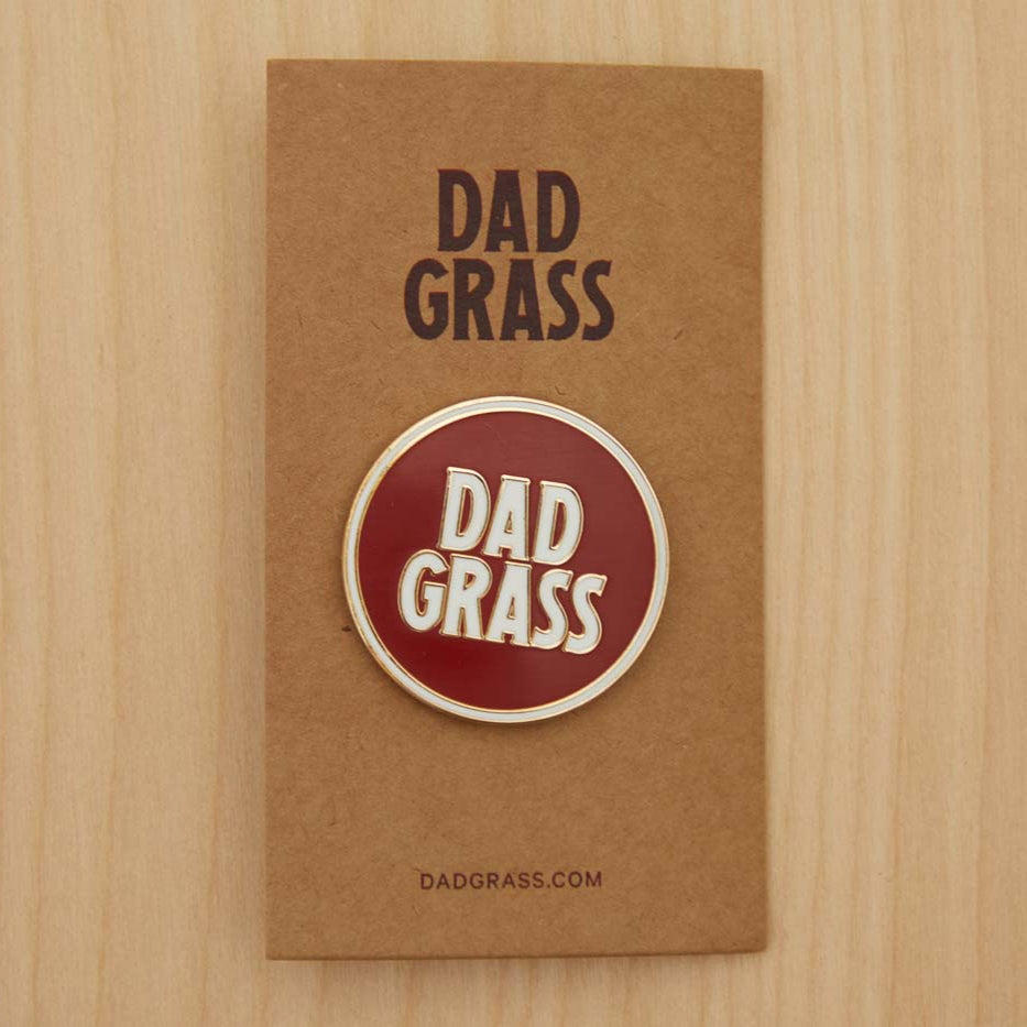 Dad Grass Circle Pin