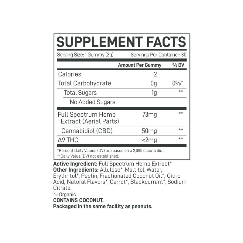 Extract Labs Sugar Free CBD Gummies | Daily Support | Strawberry