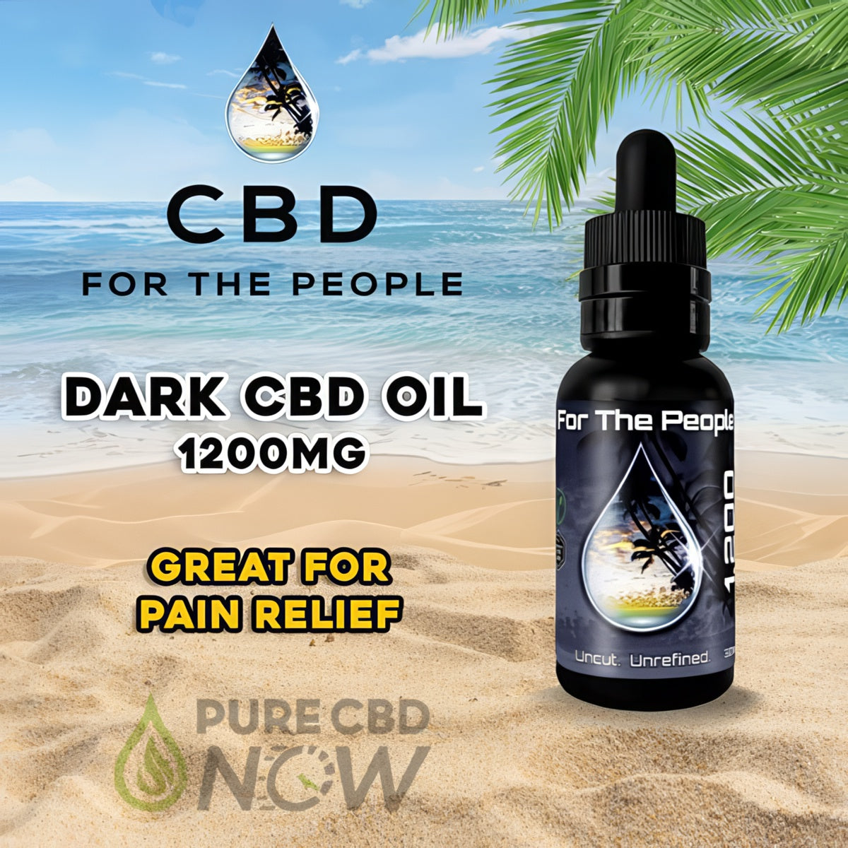 CBD For The People CBD Oil 1200mg 15ml (Sublingual) Pure CBD Now