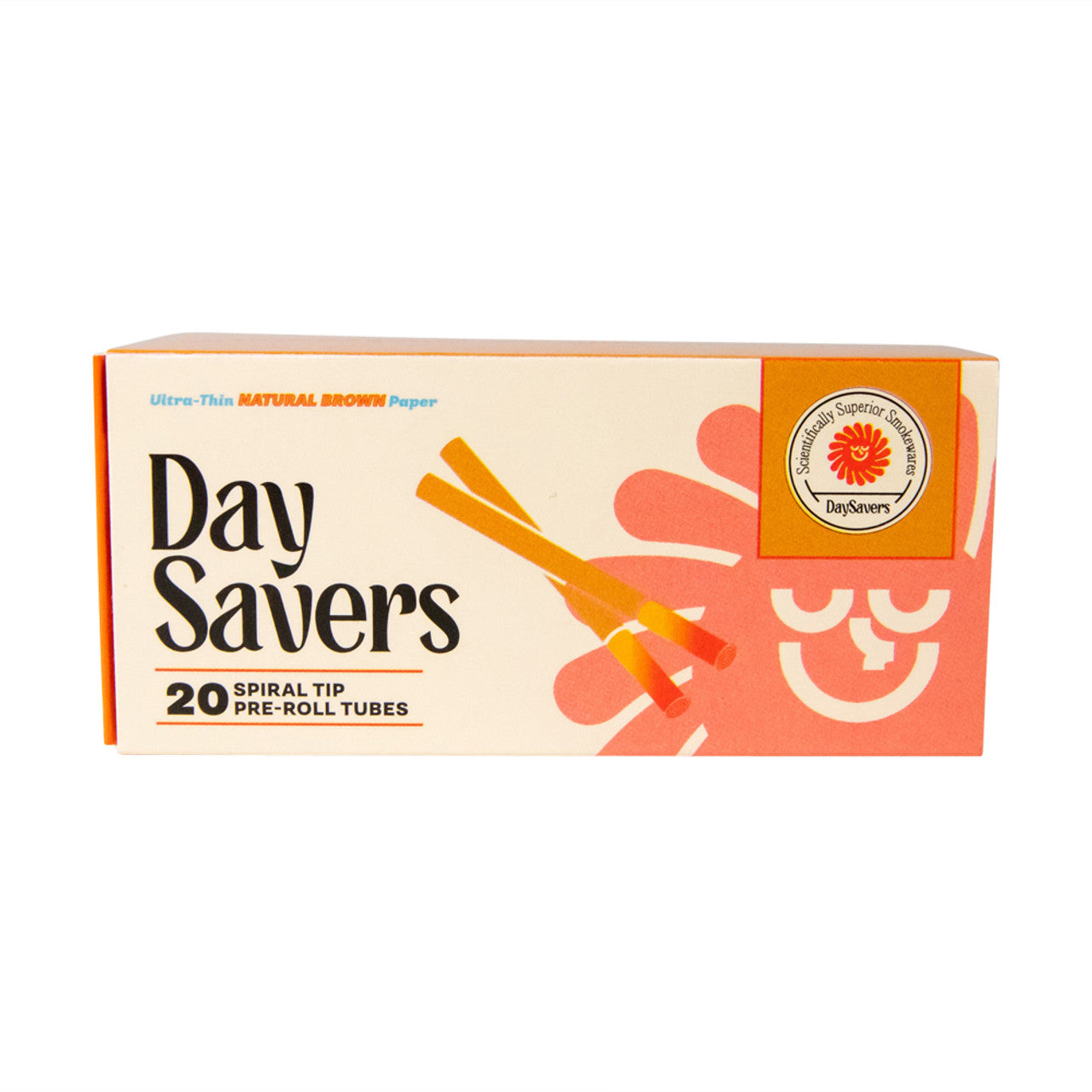 DaySavers Natural Brown Half Gram 1 1/4 Artisan Pre Rolled Tubes [20 Pack]