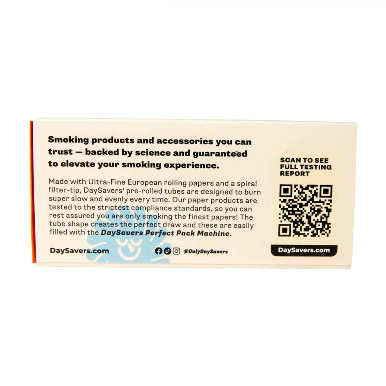 DaySavers Refined White Half Gram 1 1/4 Artisan Pre Rolled Tubes with Spiral Filter Tips [20 Pack]