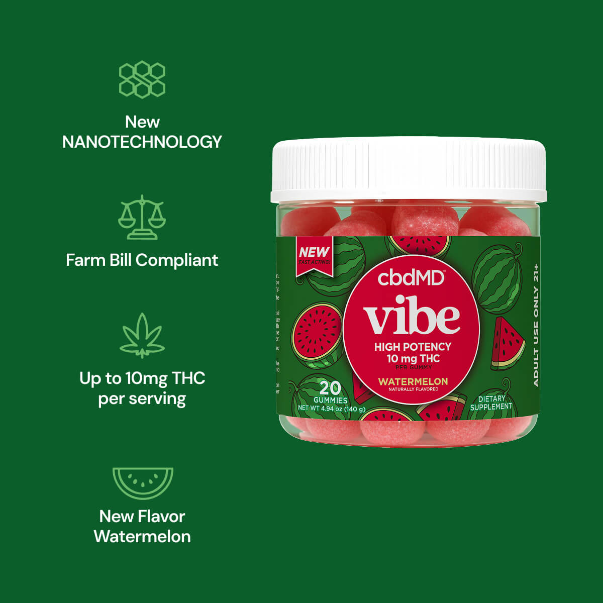 cbdMD Delta 9 THC Nano Gummies