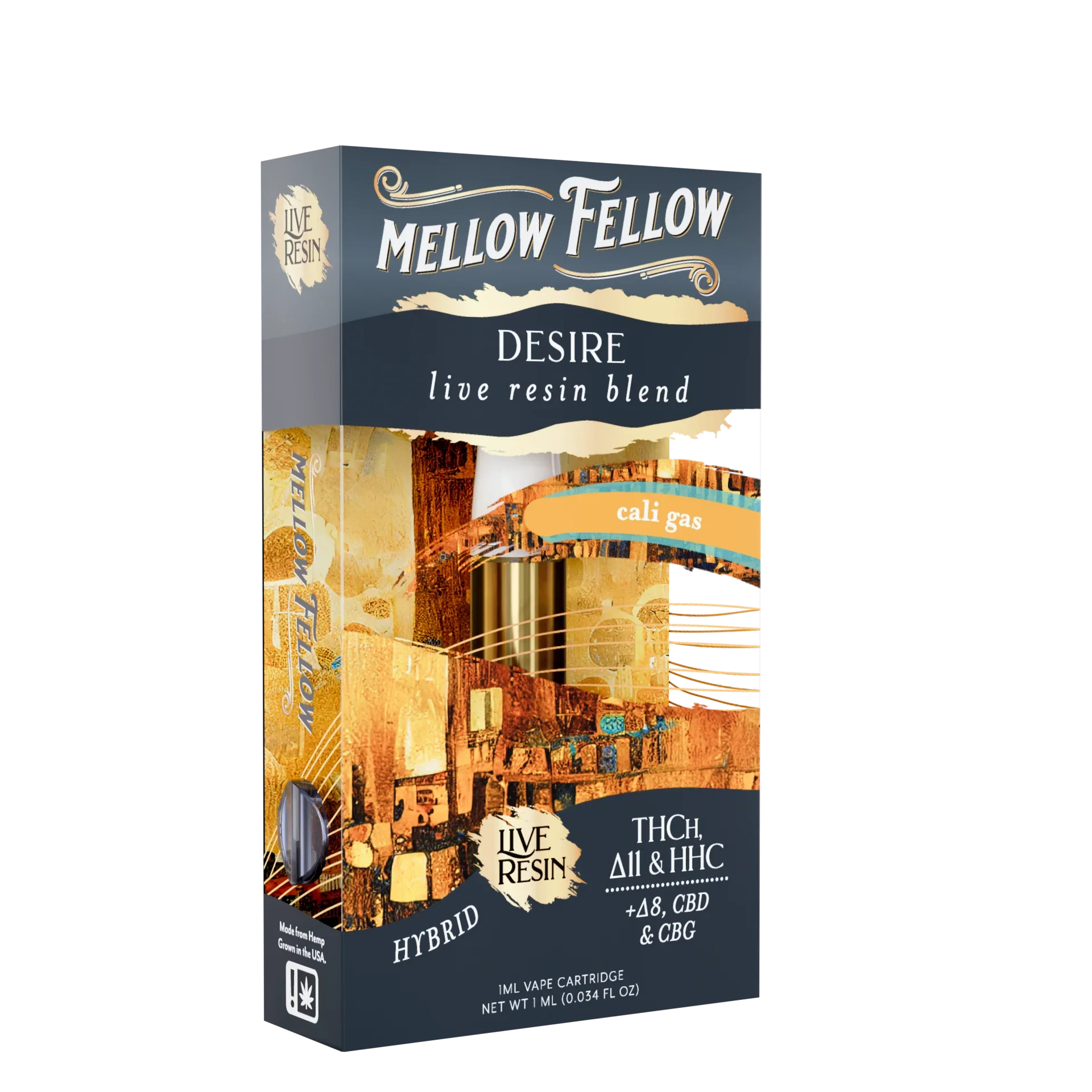 Mellow Fellow Desire Blend 1ml Live Resin Vape Cartridge - Cali Gas (Hybrid) Best Price