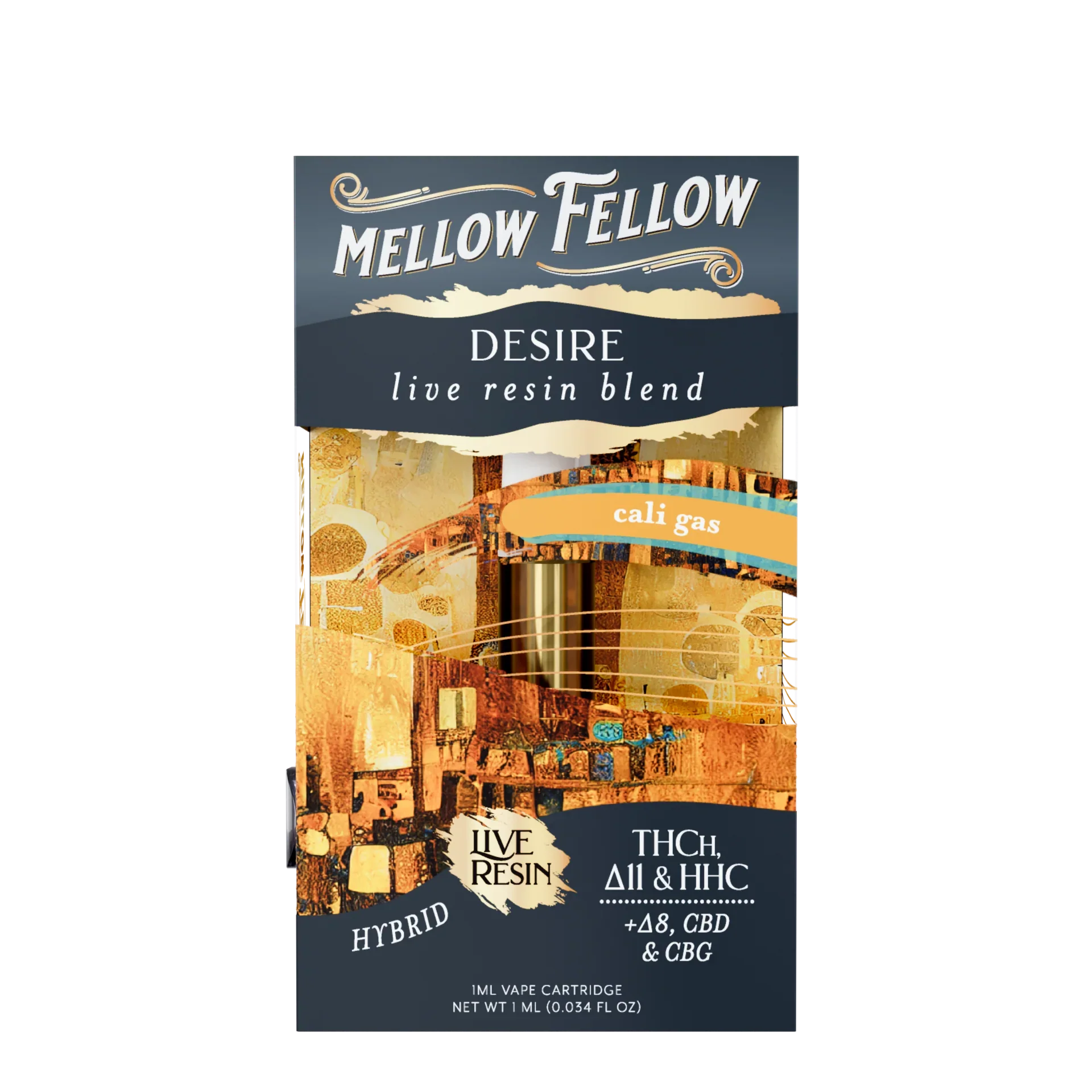 Mellow Fellow Desire Blend 1ml Live Resin Vape Cartridge - Cali Gas (Hybrid) Best Price