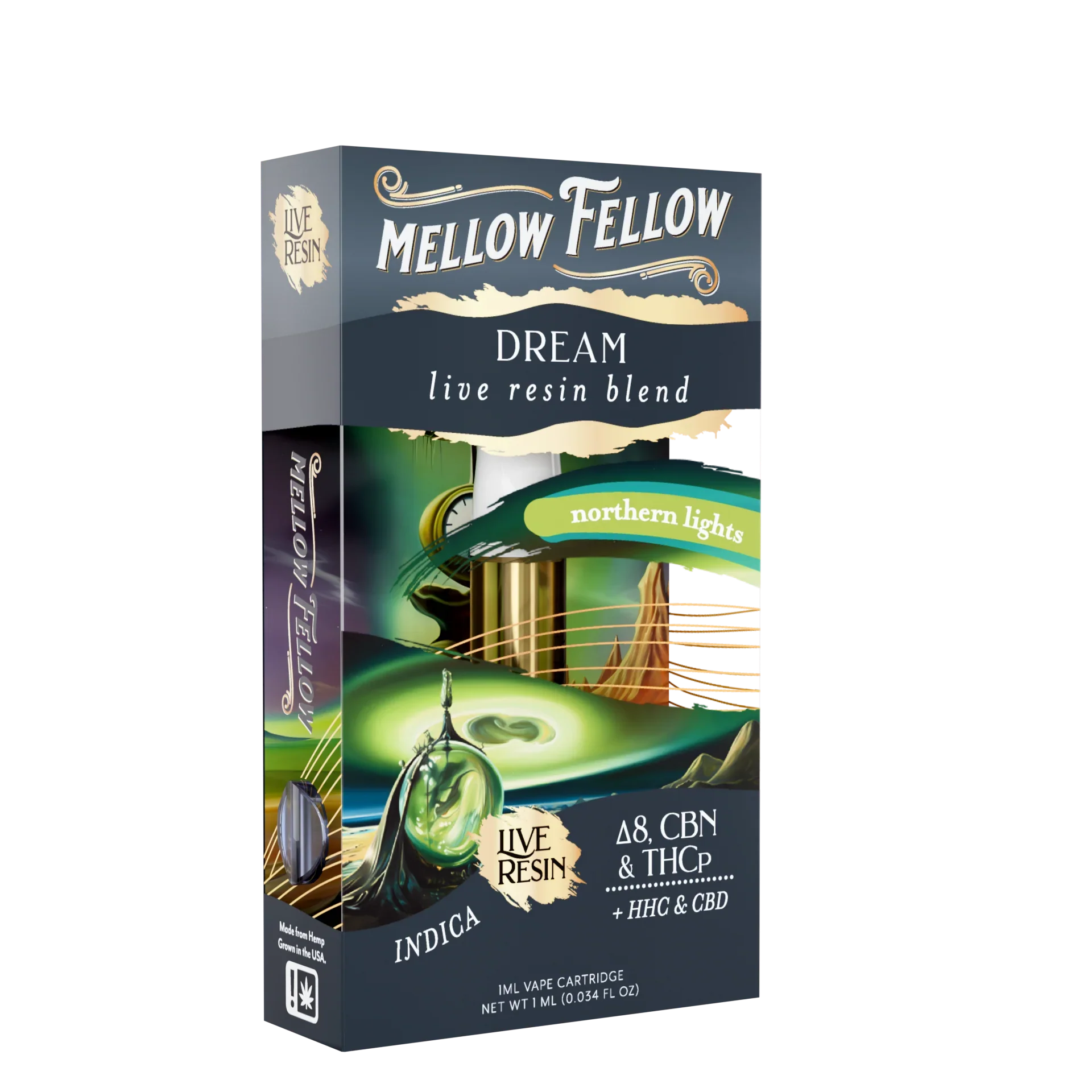 Mellow Fellow Dream Blend 1ml Live Resin Vape Cartridge - Northern Lights (Indica) Best Price