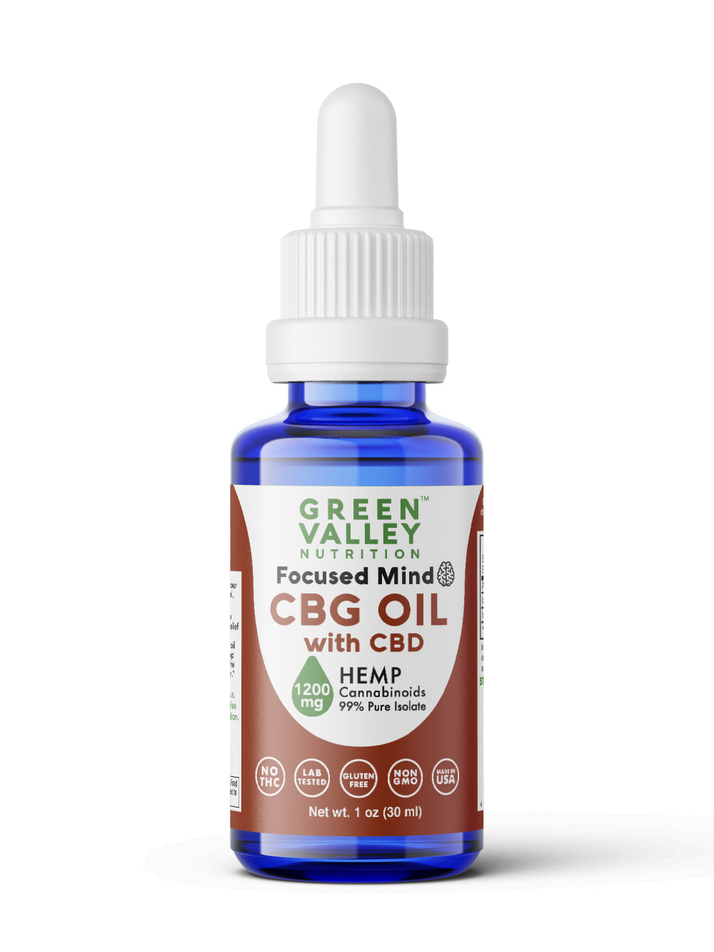 Focused Mind™ CBG Oil Drops - 1200mg