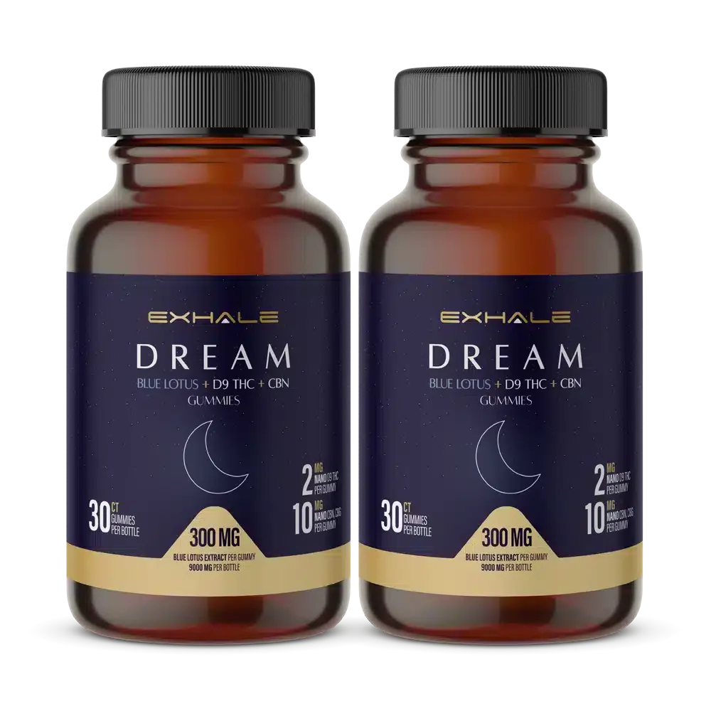 Exhale Blue Lotus Gummies (Blue Lotus + D9 + CBN + CBG)