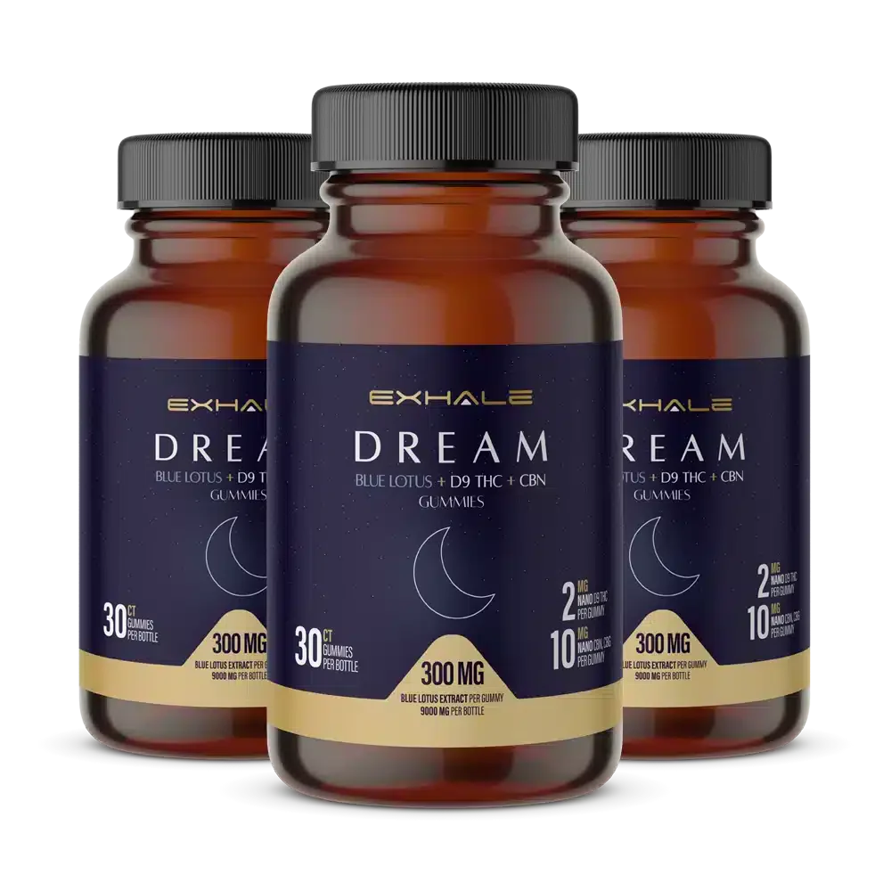 Exhale Blue Lotus Gummies (Blue Lotus + D9 + CBN + CBG)