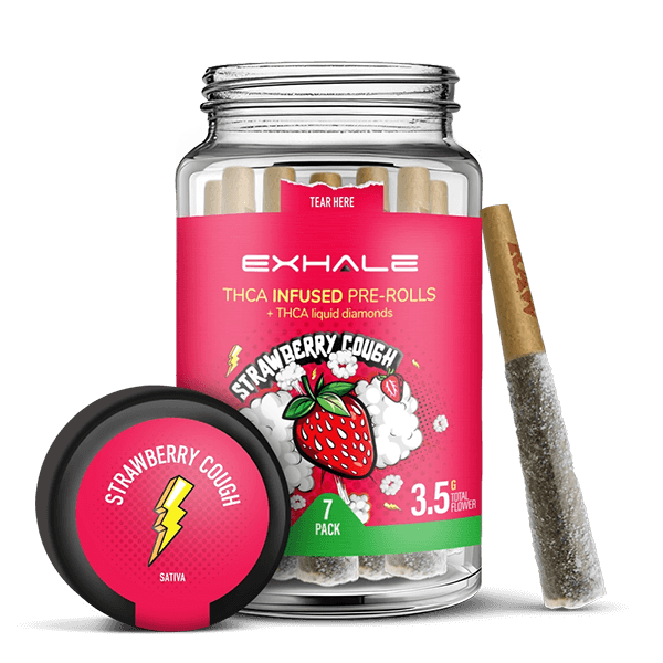 THCA Baby J's - Triple-Infused Pre-Rolls - Strawberry Cough Strain