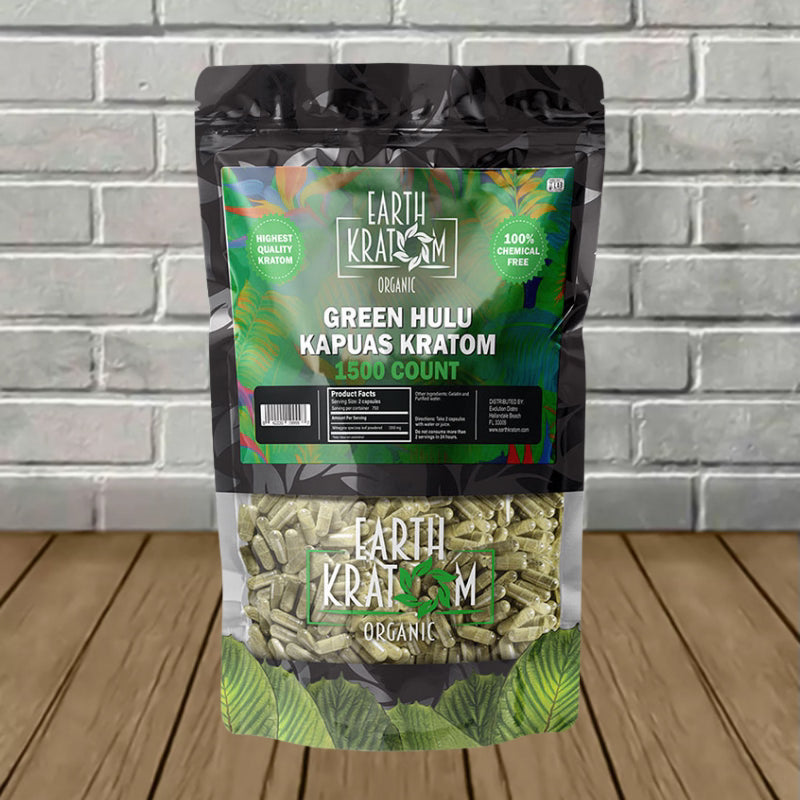 Earth Kratom Green Hulu Capsules