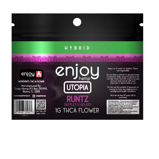 Enjoy Hemp 1g THCA Flower - Runtz for Utopia Best Price