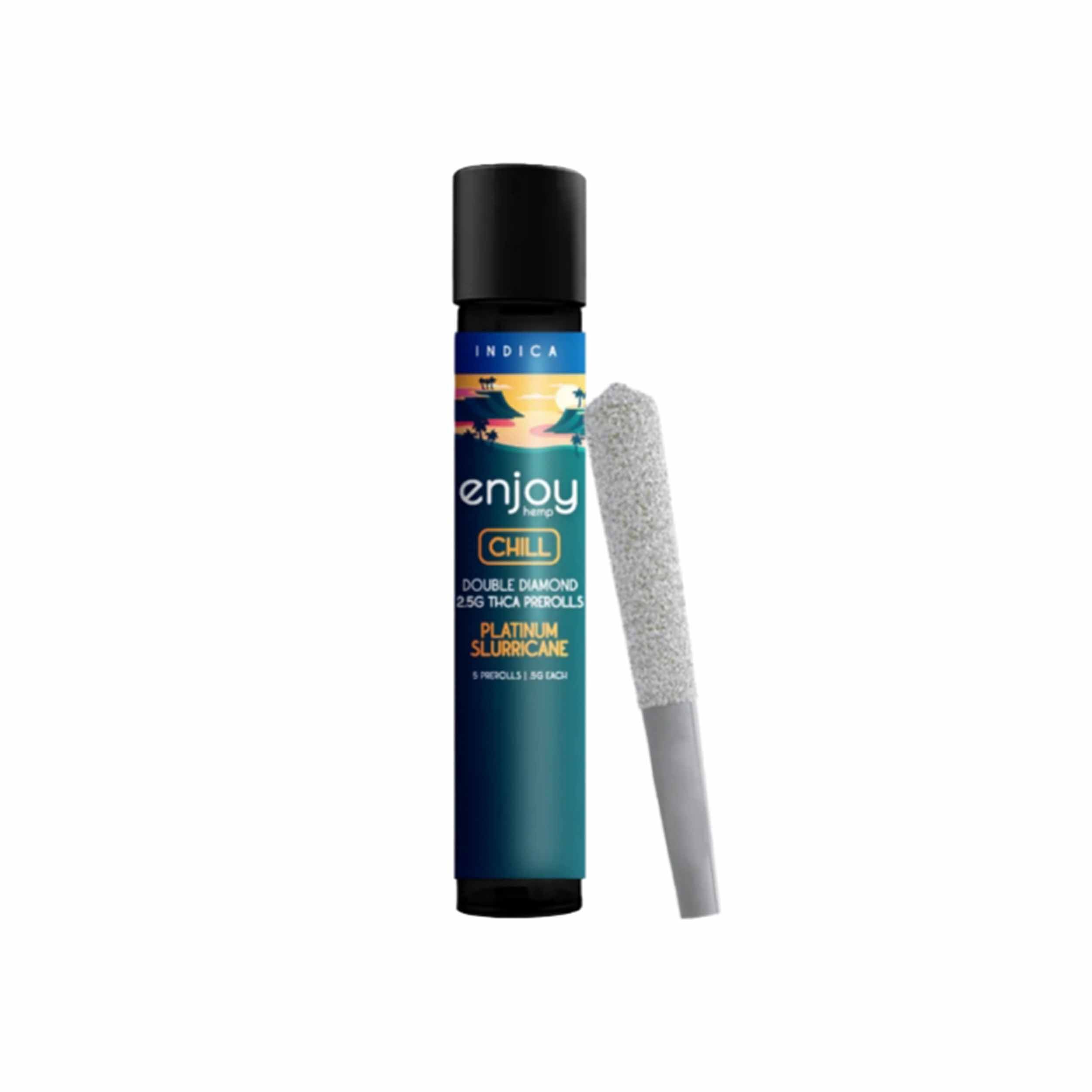Enjoy Hemp 2.5g Mega Potency Double Diamond THCA Prerolls for Chill - Platinum Slurricane (Indica) Best Price