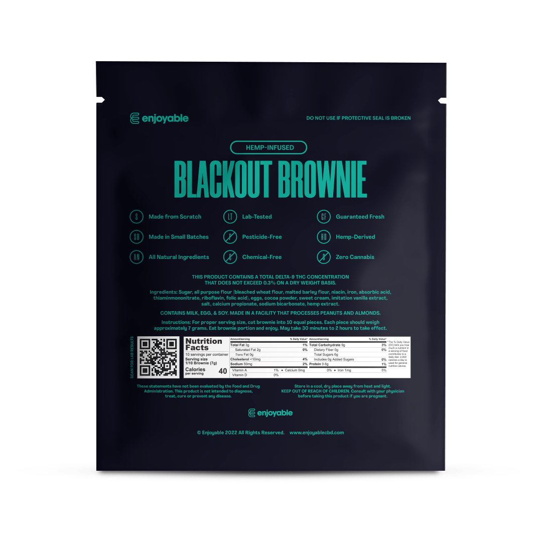 Enjoyable - Blackout Brownie - Delta-8 THC - 1000MG