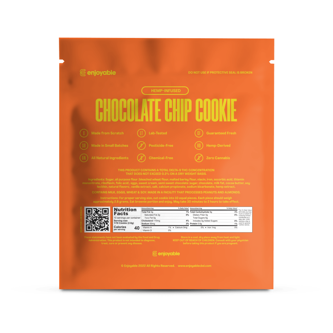 Enjoyable - Chocolate Chip Cookie - Delta-8 THC - 1000MG