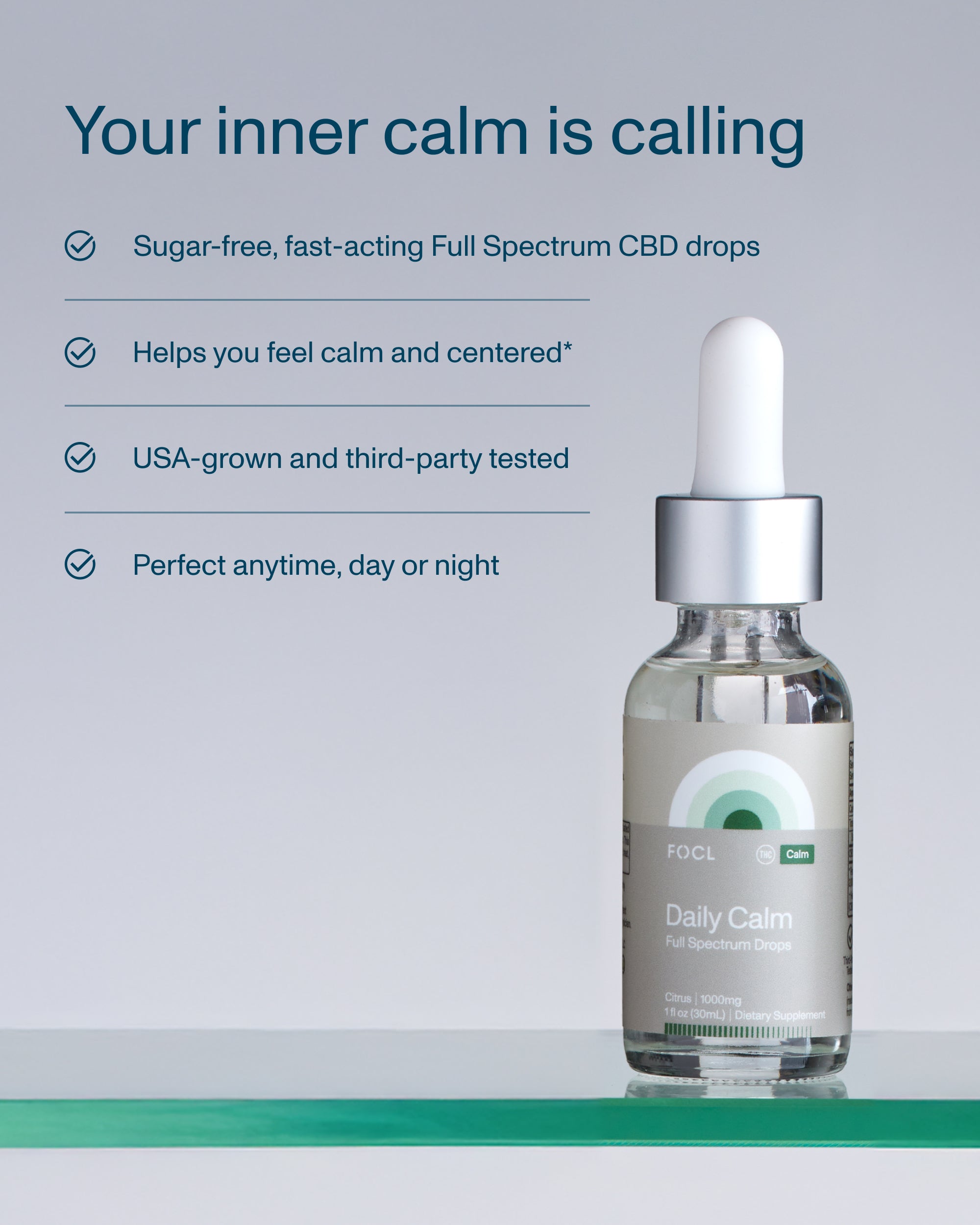 FOCL Daily Calm Full Spectrum Drops
