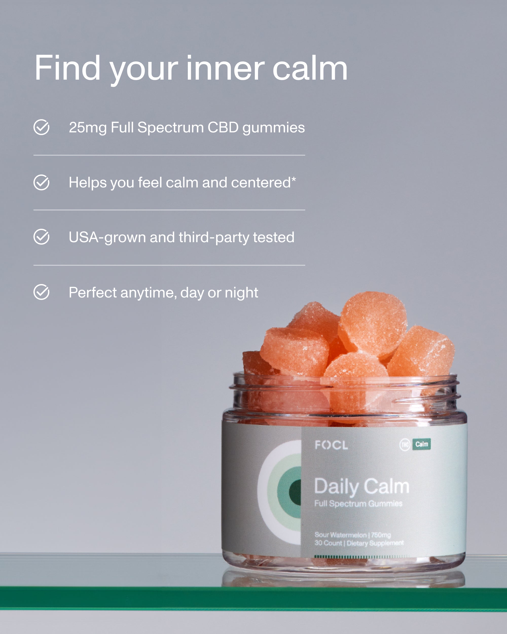 FOCL Daily Calm Full Spectrum Gummies