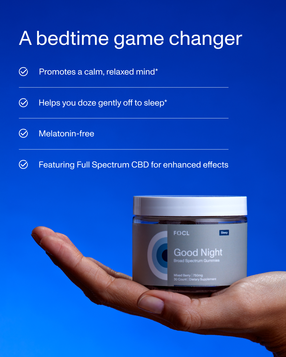 FOCL Good Night Full Spectrum Sleep Gummies